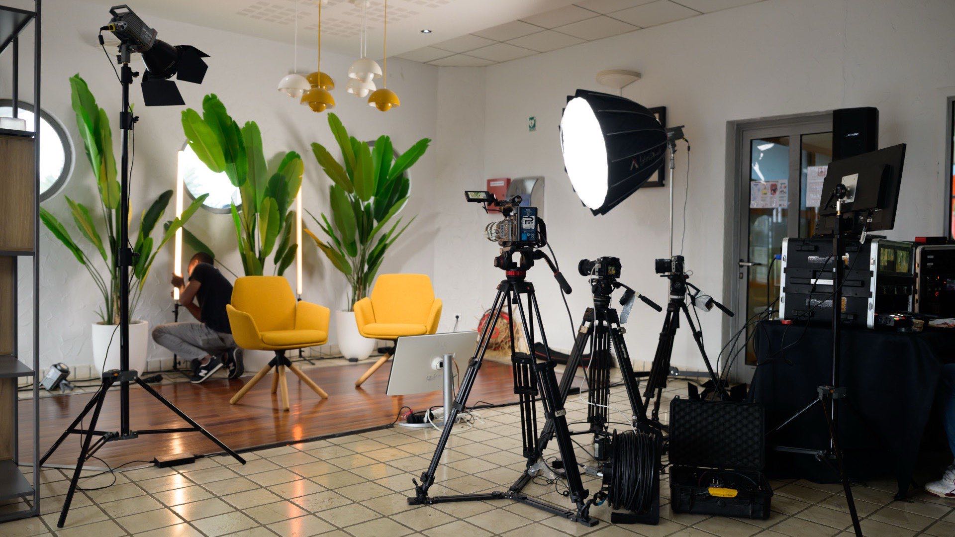 Tournage Pure Vision en Guadeloupe — équipe et matériel audiovisuel professionnel